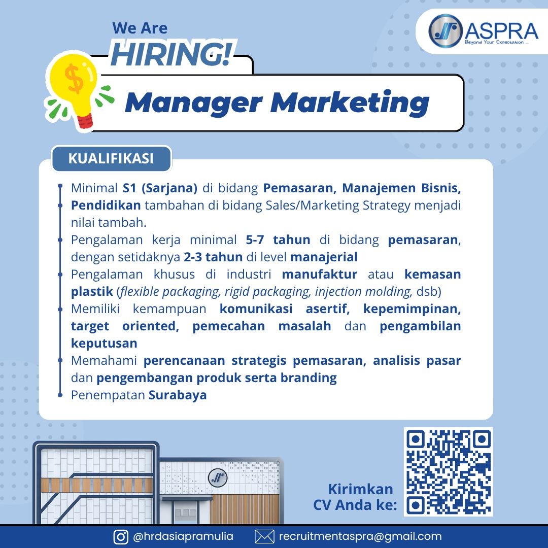 Lowongan Kerja PT Asia Pramulia Tbk